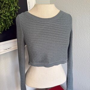 Free People On The Town Crop Steal Sea Sweater - Size S